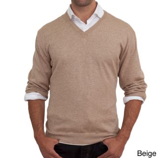 Luigi Baldo Luigi Baldo Mens Italian Made Cotton And Cashmere V neck Sweater Red Size Extra Large