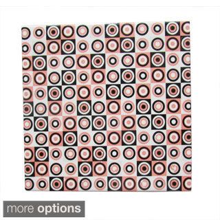 Ceramic Wall Tile Checkered Circle Pattern (pack Of 20)