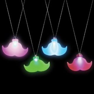 Light Up Moustache Necklace Party Accessory Toys & Games