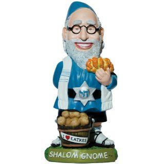 Shalom Jewish Gnome Rabbi Indoor/Outdoor Handpainted Weather Resistant Resin   Statues