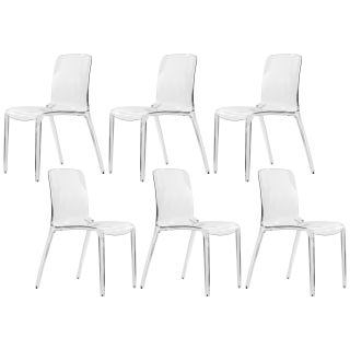 Laos Clear Modern Dining Chair (set Of 6)