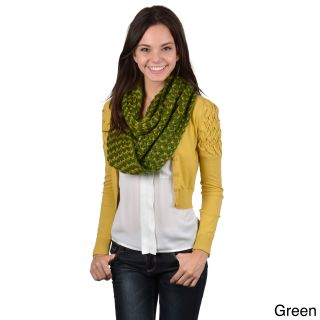 Journee Collection Womens Two tone Zig Zag Print Infinity Scarf