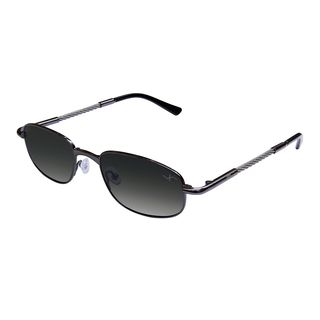 Xezo Xezo Mens Nighthawk Titanium And Cable Steel Polarized Sport Sunglasses Black Size Medium