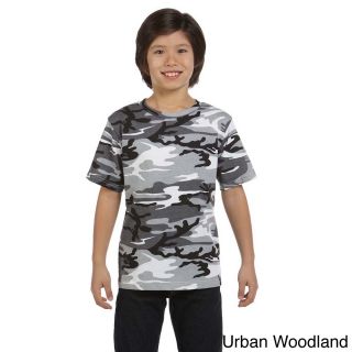 Code V Youth Camouflage Cotton T shirt Grey Size L (14 16)