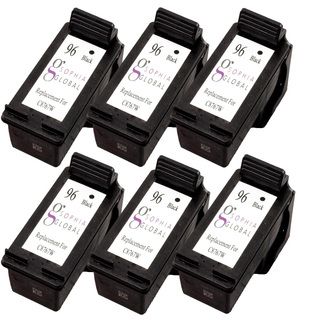 Sophia Global Hp 96 Remanufactured Black Ink Cartridge Replacements (pack Of 6)