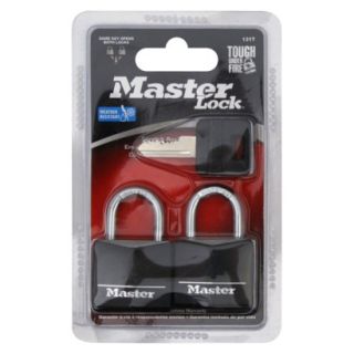 Master Lock 30mm Key Lock 2 Pack   Black