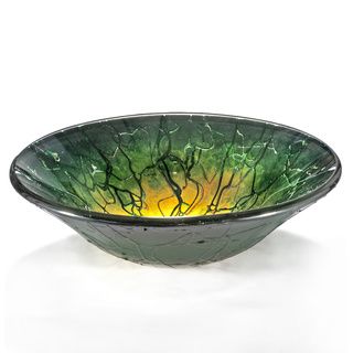 Abstract Maya Motif Glass Sink Bowl