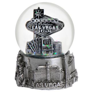 Las Vegas Silver 65mm Snow Globe