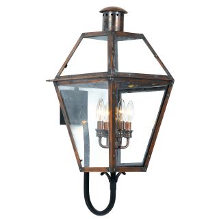 Rue De Royal 4 light Outdoor Aged Copper Wall Sconce