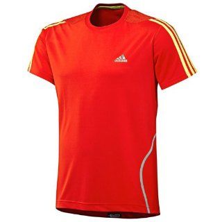 Adidas Response Mens Short Sleeve Running T Shirt Tee Top   Orange   XS  Sports & Outdoors
