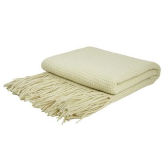 Pur Modern Becket Basketweave Throw CTBW 012 Color Creme