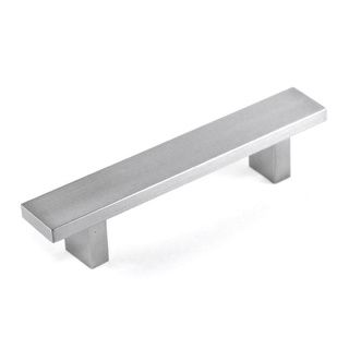 Contemporary 6 inch Rectangular Design Brushed Nickel Finish Cabinet Bar Pulls (case Of 25)