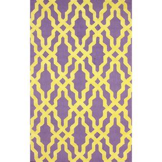 Nuloom Hand hooked Purple/ Gold Wool Rug (36 X 56)