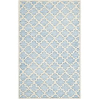Safavieh Handmade Precious Mist Blue Polyester/ Wool Rug (8 X 10)