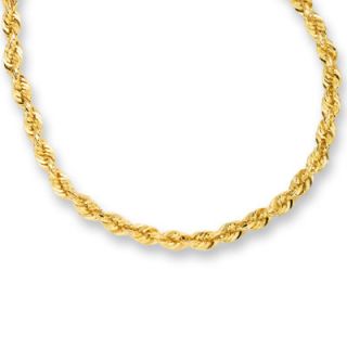 10K Gold 4.0mm Diamond Cut Rope Chain Necklace   22   Zales