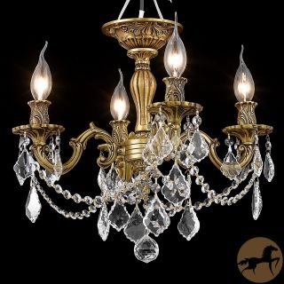 Christopher Knight Home Zurich 4 light Royal Cut Crystal And French Gold Flush Mount