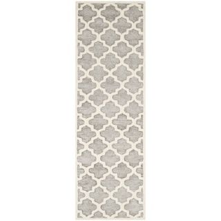 Safavieh Handmade Precious Silver Wool/ Polyester Rug (26 X 6)