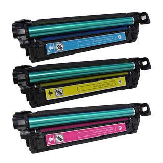 Hp Ce251a (hp 504a) Compatible Cyan, Yellow, Magenta Toner Set Cartridges (pack Of 3)