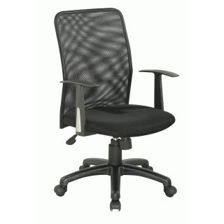 Black Cloth Mesh Upholstered Back Pneumatic Gas Lift Office Chair