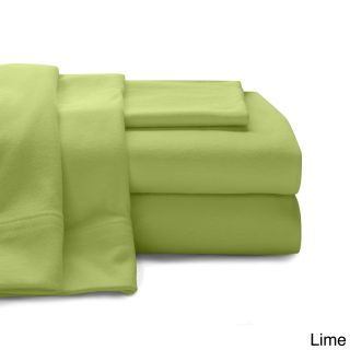 Baltic Linen 100 percent Cotton Luxury Jersey Sheet Set Green Size Twin