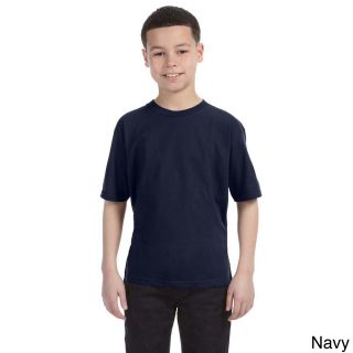 Anvil Anvil Youth Ringspun Cotton T shirt Navy Size L (14 16)
