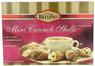 Bellino   Hand Rolled Mini Cannoli Shells, (3)  3 oz. Boxes  Prepared Pastry Shells  Grocery & Gourmet Food