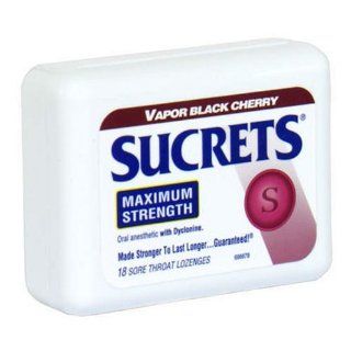 Sucrets Max Strength Vapor Lozenges, Black Cherry, 18 Count Package (Pack of 6) Health & Personal Care