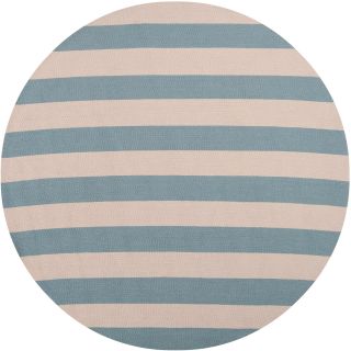 Hand hooked Mandy Striped Casual Indoor/ Outdoor Area Rug (8 Round)