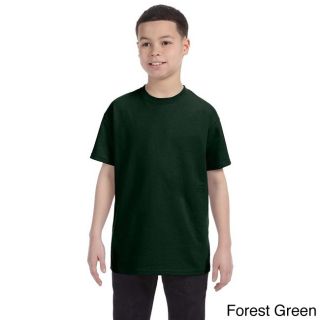 Jerzees Youth 50/50 Heavyweight Blend T shirt Green Size L (14 16)