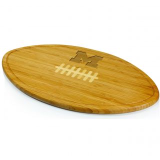 Picnic Time Kickoff University Of Michigan Wolverines Engraved Natural Wood X  Large Cutting Board