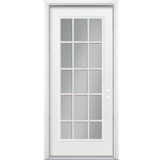 ReliaBilt 15 Lite Prehung Inswing Steel Entry Door (Common 80 in; Actual 36 in x 82.75 in)