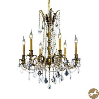 Christopher Knight Home Lucerne 6 light Royal Cut Crystal And Antique Bronze Chandelier