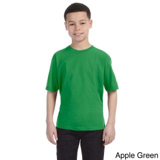 Anvil Anvil Youth Ringspun Cotton T shirt Green Size L (14 16)