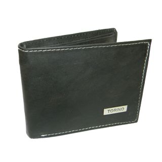 Torino Black Cowhide Leather Bi fold Wallet