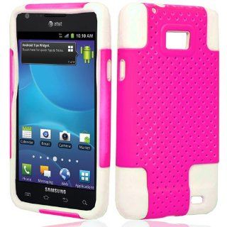 Pink Mesh Flex Cover Case for Samsung Galaxy S2 S II AT&T i777 SGH i777 Attain i9100 KW 74 Cell Phones & Accessories