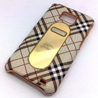 New Designer Cream Leather AT&T Samsung Galaxy S2 SGH i777 Case. International Model i9100 (Will Not Fit T Mobile; Or Sprint) Cell Phones & Accessories