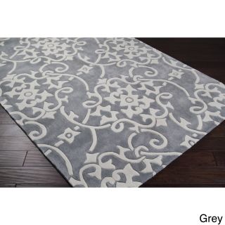 Hand tufted Floral Contemporary Area Rug (2 X 3)