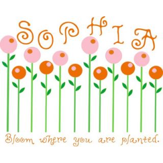 Alphabet Garden Designs Candy Flowers Wall Decal child057