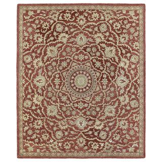 Hand tufted Joaquin Red Medallion Wool Rug (5 X 79)