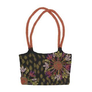 Rising Tide Felt Wool Handbag Purse Fairly Made in Nepal (Style H236)  Cosmetic Tote Bags  Beauty