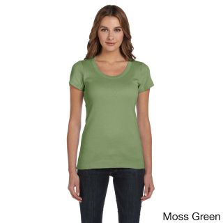 Bella Bella Womens Scoop Neck T shirt Green Size XXL (18)