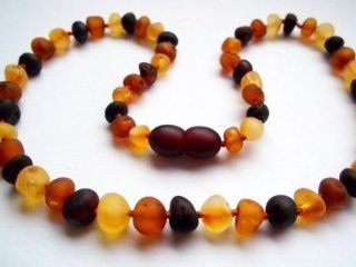 The Art of CureTM *SAFETY KNOTTED* Raw Multicolored  Certified Baltic Amber Baby Teething Necklace   w/The Art of Cure Jewelry Pouch (SHIPS AND SOLD IN THE USA)  Baby Products  Baby