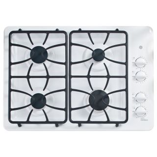GE 4 Burner Gas Cooktop (White) (Common 30 in; Actual 30 in)
