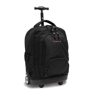 J World New York Black Sunbeam 18 inch Rolling Backpack