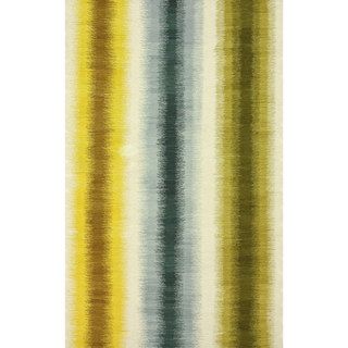 Nuloom Flatweave Modern Ombre Stripes Gold Wool Rug (76 X 96)