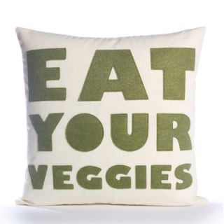 Alexandra Ferguson Good Advice Eat Your Veggies Decorative Pillow EYVG 16 C