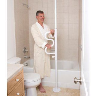 Stander Security Pole and Curve Grab Bar, Iceberg White Health & Personal Care