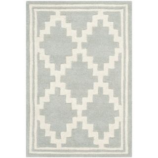 Safavieh Handmade Moroccan Chatham Collection Gray/ Ivory Wool Rug (2 X 3)