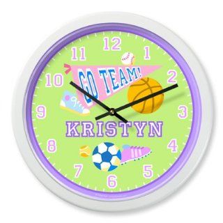 Olive Kids Personalized Girls Sports Clock   Childrens Clocks