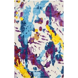 Isaac Mizrahi By Safavieh Peach Splatter Wool Rug (8 X 10)